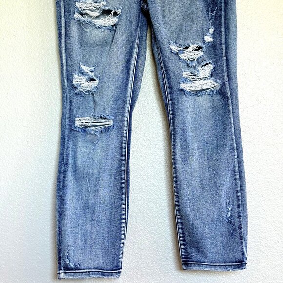 Judy Blue Boyfriend Fit Distressed Stretch Denim Jeans Size 7/28 - Picture 5 of 11